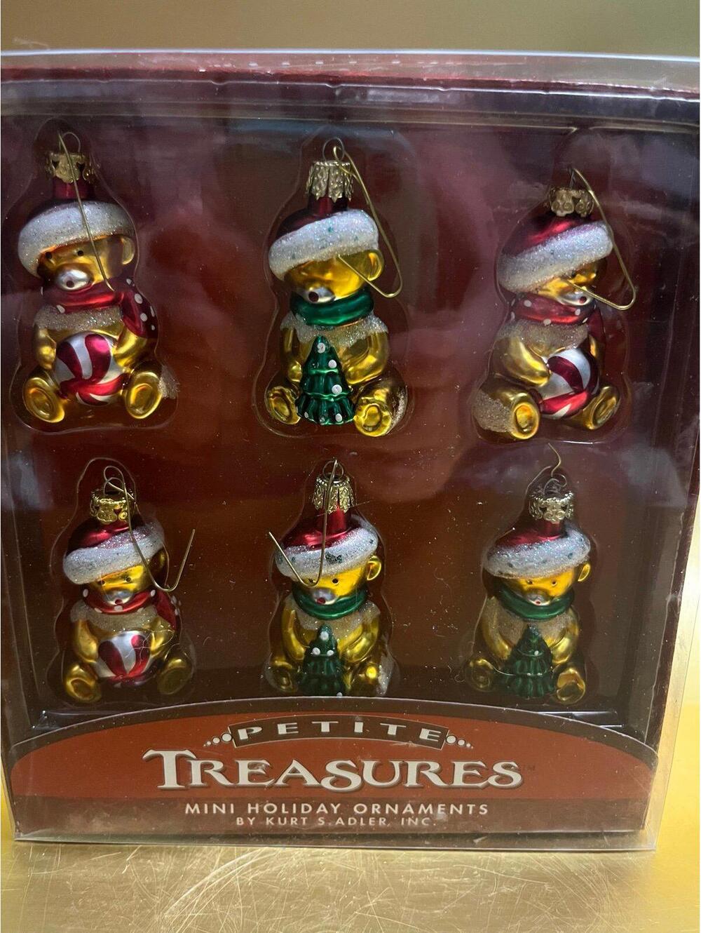 Petite Treasures Mini Holiday Ornaments Set of 6
